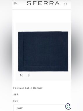 SFERRA  902- festival- navy table Runner-15X72